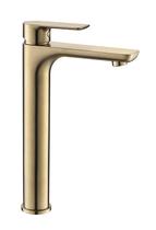 Torneira Misturador Monocomando Dourado Fosco Redondo Alto Para Banheiro M0106DF - Harmony