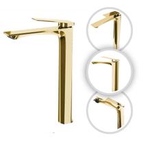 Torneira Misturador Para Banheiro Alta Atenas Dourada 100 Metal Premium