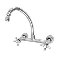 Torneira Misturador Pia Cozinha Parede Bica Móvel Quente E Fria Cromado 1/4 De Volta Torneira Misturador Pia Cozinha Parede Bica Móvel Quente E Fria Cromado 1/4 De Volta