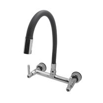 Torneira Misturador Tubo Color Flexível Preto Cozinha Parede Luxo