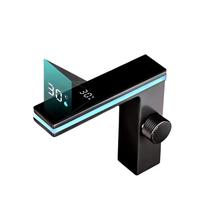 Torneira Moderna Banheiro Luxo Digital Display Led Ambiente Cinza Escuro