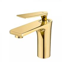 Torneira Monocomando Baixa para Banheiro Michigan Dourada