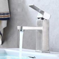 Torneira Monocomando Banheiro Bancada Aço Escovado com Kit Instalação