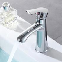 Torneira Monocomando Banheiro Cromada com Misturador de Agua Quente e Fria Lavatório de Luxo Torneira Cromada Agua Quente Fria Luxo