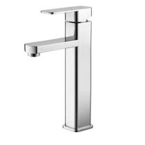 Torneira Monocomando Banheiro Quadrada Alta Cromada