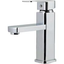 Torneira Monocomando Bica Baixa Quadrada Aço Inox Para Banheiro - Knakasaki