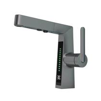 Torneira Monocomando C/ Visor De Temperatura 2 Jatos Cinza