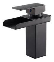 Torneira Monocomando Cascata Banheiro Lavabo. Preto Fosco