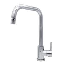 Torneira Monocomando Cozinha Articulável Alta Reta Mesa Bancada Quente e Fria Cromado Luxo