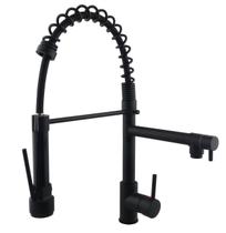 Torneira monocomando cozinha gourmet flexivel preto fosco