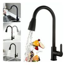 Torneira Monocomando Cozinha Preta Gourmet Extensível Luxo Torneira Monocomando Cozinha Preta Gourmet Extensível Luxo
