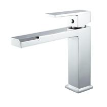 Torneira Monocomando de mesa cuba pia para Banheiro Lavatório Lavabo Bica Baixa Quadrada Cromado Brilhante Metal