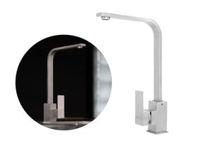 Torneira Monocomando Exclusive Em Aço Inox Escovado Bica Giratória e Arejador