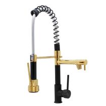 Torneira Monocomando Gourmet Black c/ Gold 3545