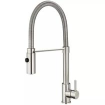Torneira Monocomando Gourmet de Cozinha Inox Capri Escovada