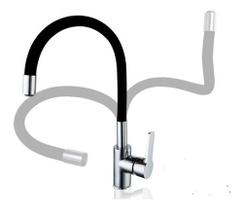 Torneira Monocomando Gourmet Luxo Articulável Color Preta