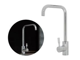 Torneira Monocomando Kitchen Em Aço Inox Polido Bica Giratória e Arejador