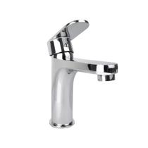 Torneira Monocomando Lavatório Banheiro Quente e Fria Mesa Baixa Cromado Metal Luxo