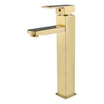 Torneira Monocomando Misturador Banheiro Cuba Dourado Gold Torneira Monocomando Misturador Banheiro Cuba Dourado Gold