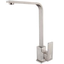 Torneira Monocomando Misturador Lorben Bancada Cozinha Bica Alta Quadrada Aço Inox GT6119