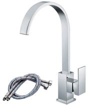 Torneira Monocomando Misturador Lorben Bancada Quadrado Bica Alta Móvel 360 - GT6182