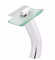 Torneira Monocomando Misturador Mônaco Em Vidro Bica Alta