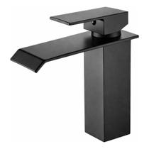Torneira Monocomando Modelo Quadrada Slim Luxo Baixa Preto Fosco Black