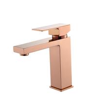 Torneira Monocomando Quadrada Bica Baixa Rose Gold Luxo Banheiro Lavabo Inovartte IN49
