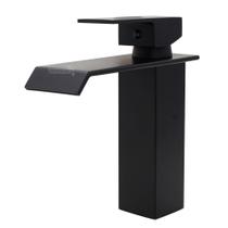 Torneira Monocomando Quadrada Slim Metalica Roma Black 2350