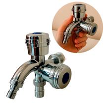 Torneira Multifuncional 2 Vias Cromada Para Cozinha Lavanderia Filtro