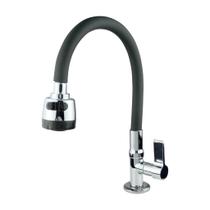 Torneira P/ Cozinha De Metal Bancada Color Luxo Topflex Gourmet C-70 Preto Cód. 5401