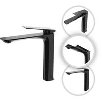 Torneira Para Banheiro Atenas Preta 100% metal Premium Baixa Quente e Frio