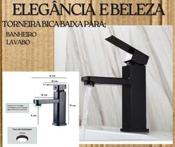 Torneira para Banheiro, Bancada, Mesa, lavabo, Preto Fosco Gourmet Água Fria 138