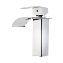 Torneira Para Banheiro Cascata Misturador Monocomando Baixa Paraná Pingoo.Casa - Prata Torneira Para Banheiro Cascata Misturador Monocomando Baixa Paraná Pingoo.Casa - Prata