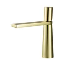Torneira para Banheiro com Misturador Quente e Fria - Design Moderno em Preto e Ouro
