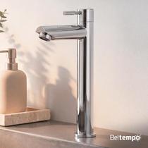 Torneira Para Banheiro De Mesa Bica Alta 1/4 De Volta Aço Inox 304 Elegance Beltempo