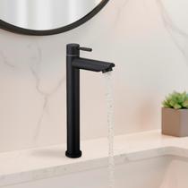 Torneira Para Banheiro De Mesa Bica Alta 1/4 De Volta Aço Inox 304 Elegance Beltempo