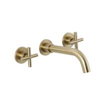 Torneira Para Banheiro Duplo Comando De Parede Cariús Pingoo.Casa - Dourado Torneira Para Banheiro Duplo Comando De Parede Cariús Pingoo.Casa - Dourado
