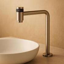 Torneira para Banheiro Escovada Bica Alta 90 p/ Cuba de Apoio 1/4 de Volta Design Moderno WESTING by BSMIX