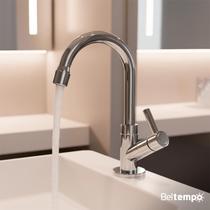 Torneira para Banheiro Lavabo Bica Baixa Bancada ABS Cromada Beltempo