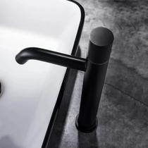 Torneira Para Banheiro / Lavabo Mesa Metal Misturador Monocomando Bica Baixa - Preto Fosco - PT665