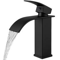 Torneira para Banheiro Lavabo Preta Cascata Monocomando Água Quente e Fria Yab Torneira para Banheiro Lavabo Preta Cascata Monocomando Água Quente e Fria Yab