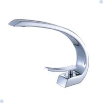 Torneira para banheiro lavatório misturador monocomando cromada lavabo curva luxo