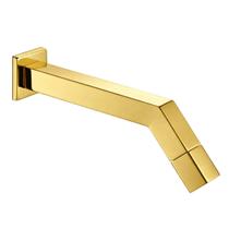 Torneira Para Banheiro Lavatório Quadrada de Parede Dourado Gold em Aço Inox Linha Premium Torneira Para Banheiro Lavatório Quadrada de Parede Dourado Gold em Aço Inox Linha Premium