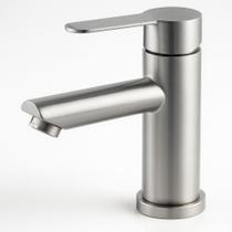 Torneira Para Banheiro Prateada Monocomando Lavabo Deend