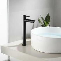 Torneira Para Banheiros E Lavabos Alta Basic Preta Inox 304