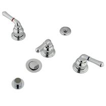 Torneira para Bidê Kingston Brass KB321 com Três Manípulos Cromada