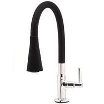 Torneira Para Cozinha Bancada Flexível tubo Preto Conic 2 Jatos Del Metais Torneira Para Cozinha Bancada Flexível tubo Preto Conic 2 Jatos Del Metais