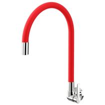 Torneira Para Cozinha Bica Alta Galiflex Cromado/Vermelha Docol