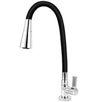 Torneira para Cozinha Clean Bica Articulada com Ducha C62 Preta de Mesa - VTM622CWB - ESTEVES Torneira para Cozinha Clean Bica Articulada com Ducha C62 Preta de Mesa - VTM622CWB - ESTEVES